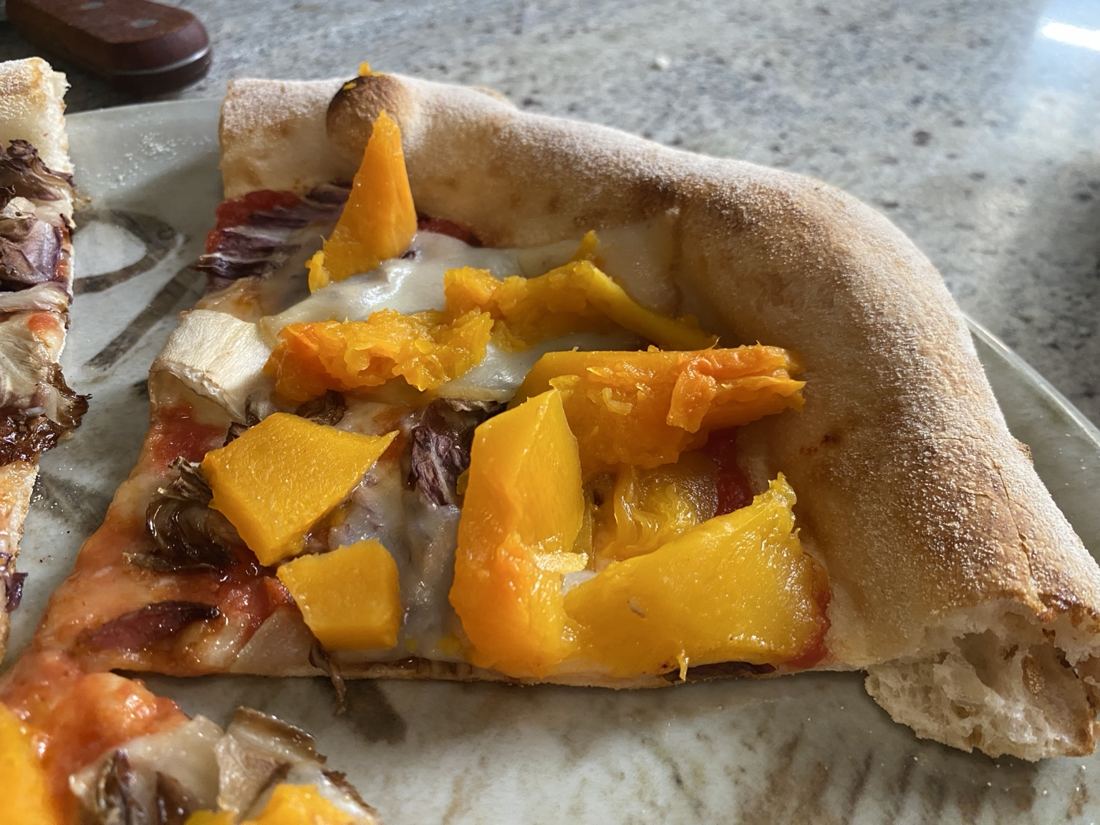Pizza speciale con zucca